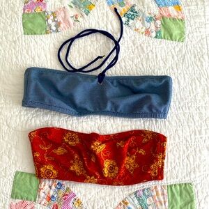 Set of two bandeau tops